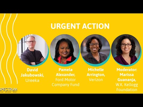 David Jakubowski, Pamela Alexander, Michelle Arlington, and Marissa Guananja on Urgent Action.