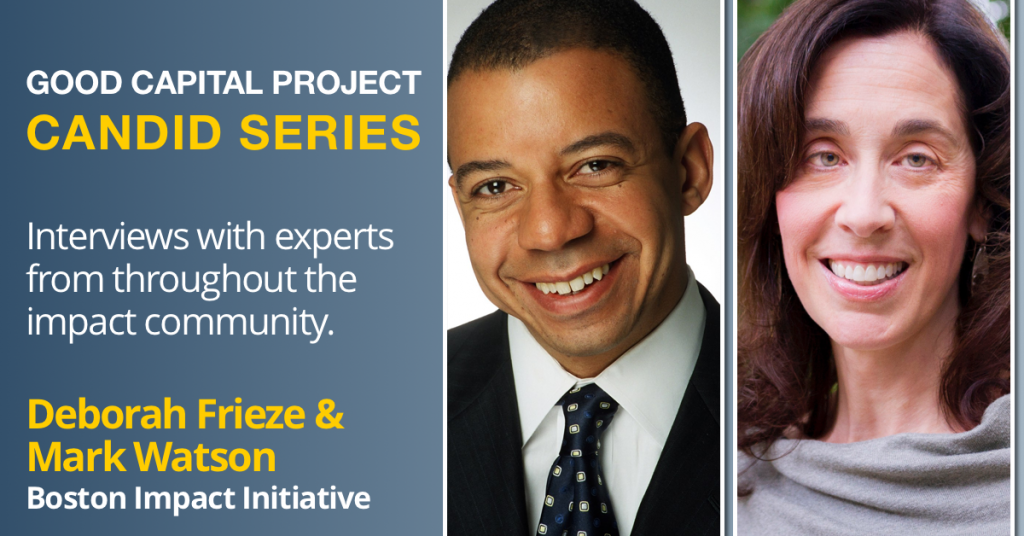 Deborah Frieze and Mark Watson, Boston Impact Initiative - GCP Candid Series