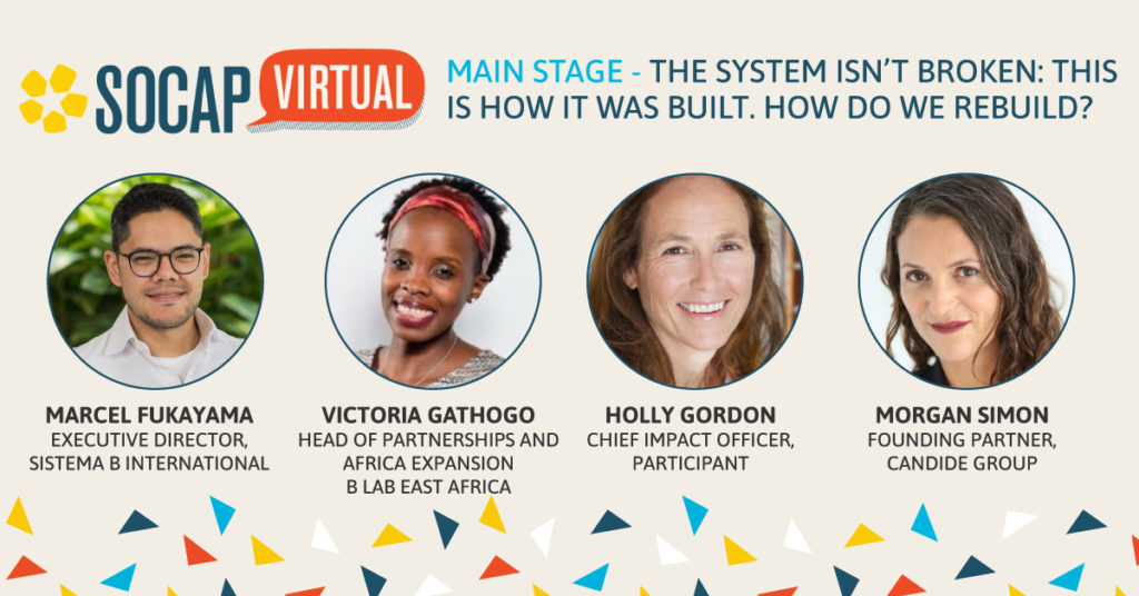 How to Rebuild Economies to Center Around Justice and Equity, a SOCAP Virtual 20 Conversation