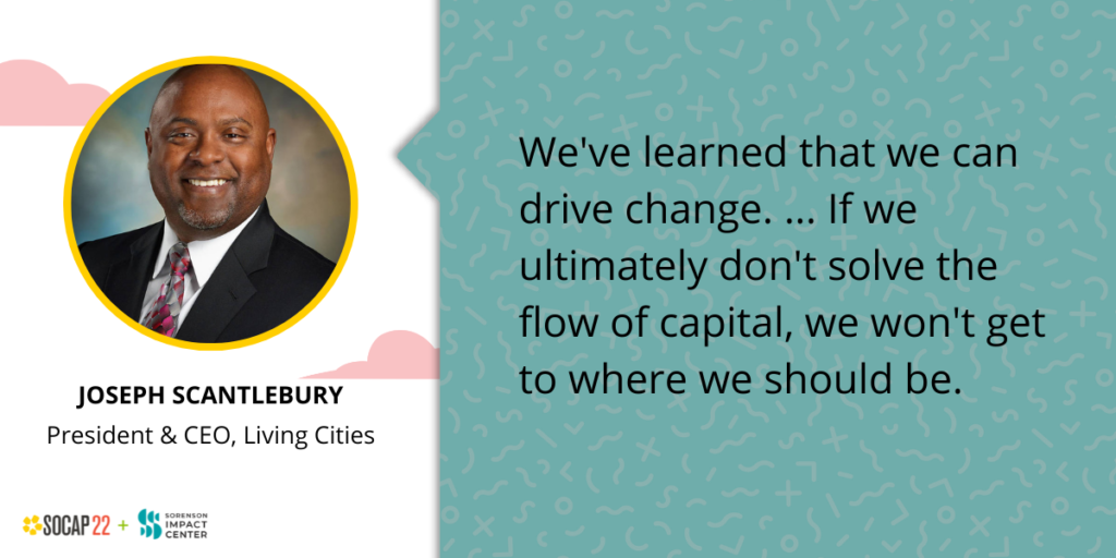Quote graphic from Joseph Scantlebury, President & CEO of Living Cities