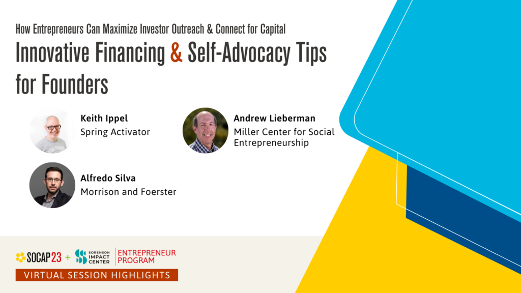 Innovative Financing and Self-Advocacy for Founders