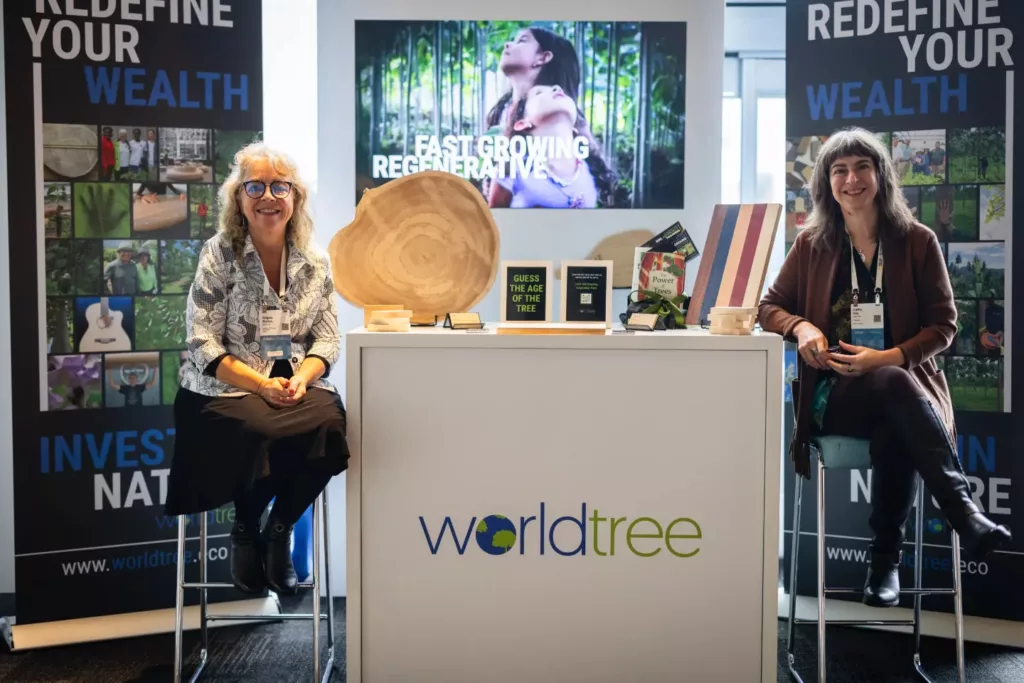 Worldtree partner booth at SOCAP23