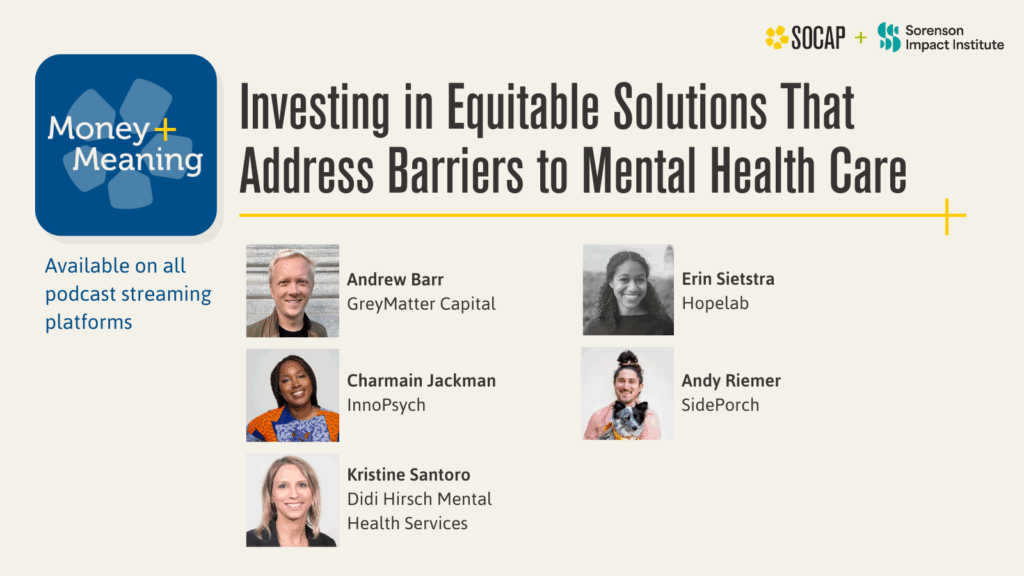 Investing in Equitable Solutions That Address Barriers to Mental Health Care