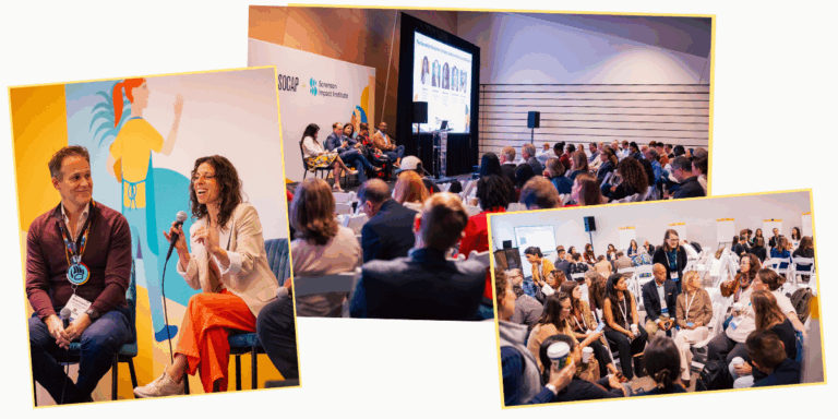 three photos from SOCAP25 in a collage format